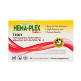 NaturesPlus Hema-Plex Iron, 85 Mg Chelated Iron, 30 Slow-Release Tablets